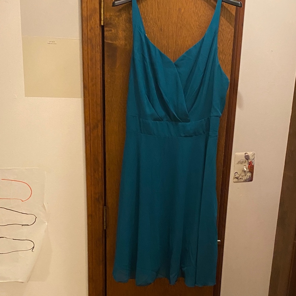 Chic Teal Sleeveless Mini Dress